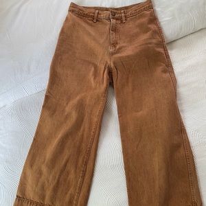 High waisted wide leg pants